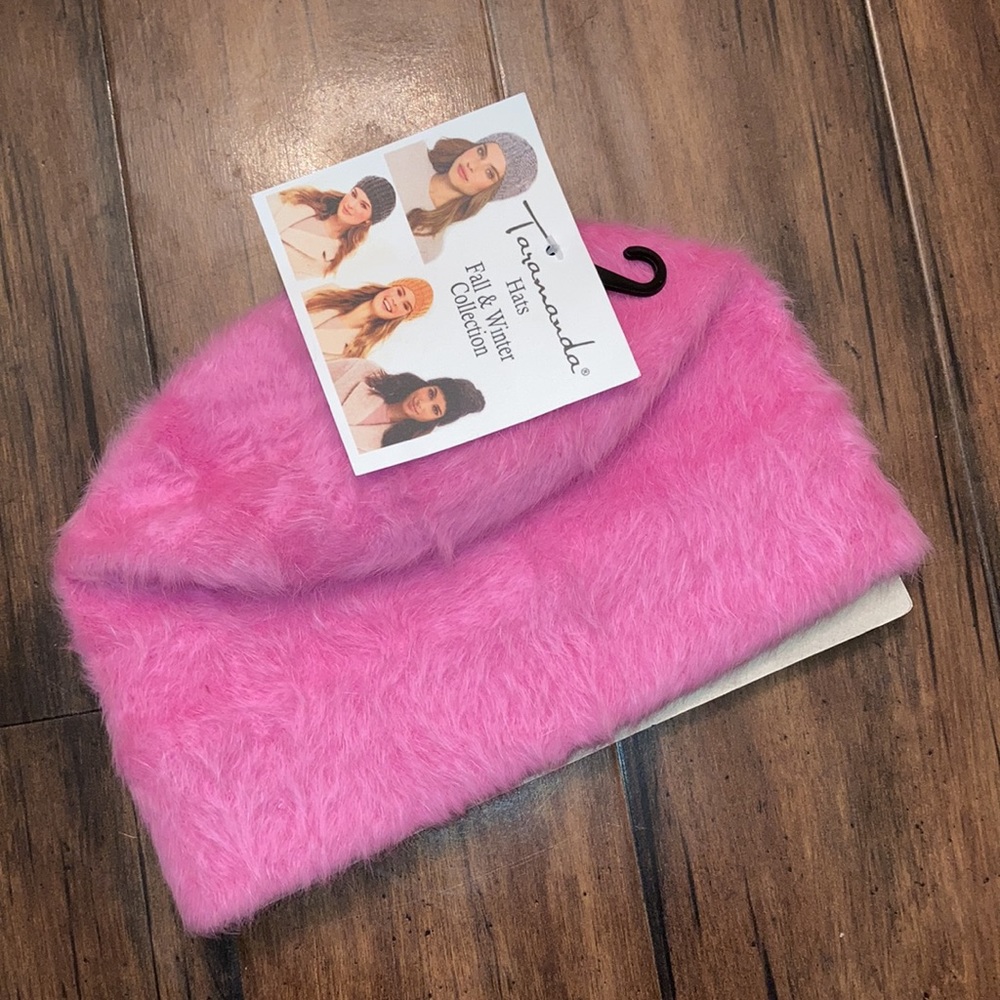 #2 NWT Hot Barbie Pink Genuine Rabbit Hair Hat